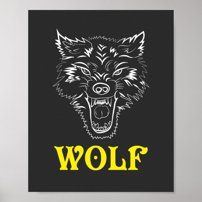 Póster Poster de logotipos y Rótulos Wolf (Frente)