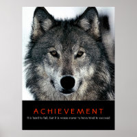 Poster de Logro Motivacional de Wolf Eyes