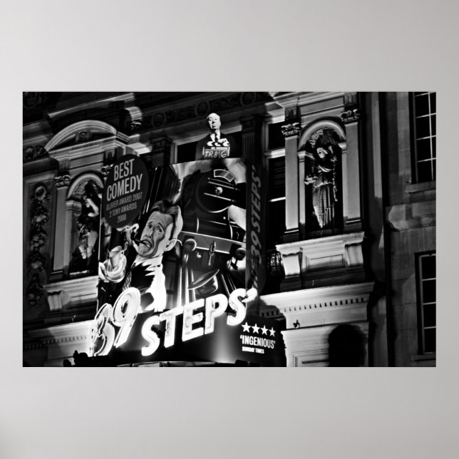 Póster Poster de London Theater Piccadilly (1843 B&W) (Frente)