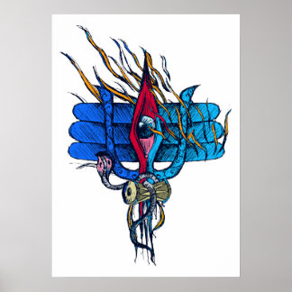 Póster Poster de Lord shiva tercer ojo