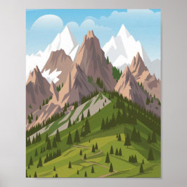 Póster Poster de los Alpes Suizos