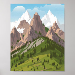 Póster Poster de los Alpes Suizos