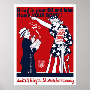 Póster Poster de los bonos de guerra de la libertad