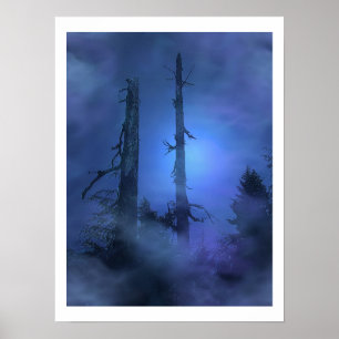 Póster poster de los bosques azules "SPIRIT MIST"