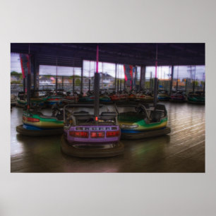 Póster Poster de los "coches de parachoques"