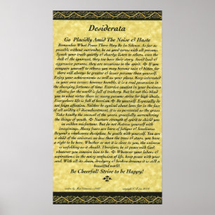Póster Poster de los DESIDERÁTUMS