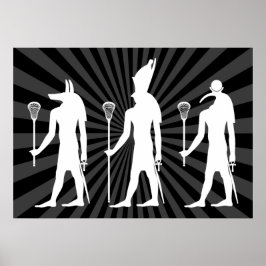 Póster Poster de los dioses de Lacrosse - blanco sobre os