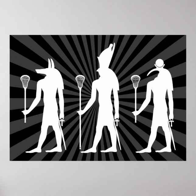 Póster Poster de los dioses de Lacrosse - blanco sobre os (Frente)