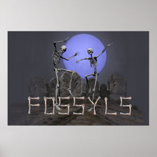 Póster Poster de los esqueletos del baile