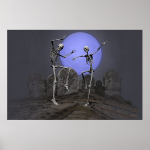 Póster Poster de los esqueletos del baile