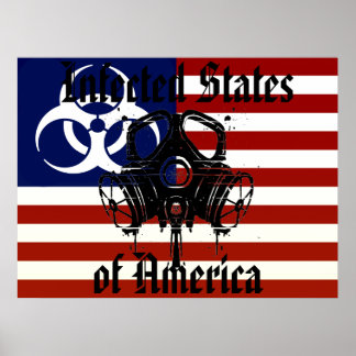 Póster Poster de los Estados Unidos de América infectados