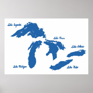 Póster Poster de los Grandes Lagos
