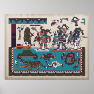Póster Poster de los guerreros de Mixtec