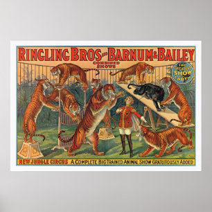 Póster Poster de los Hermanos Ringling Barnum y Bailey Ti