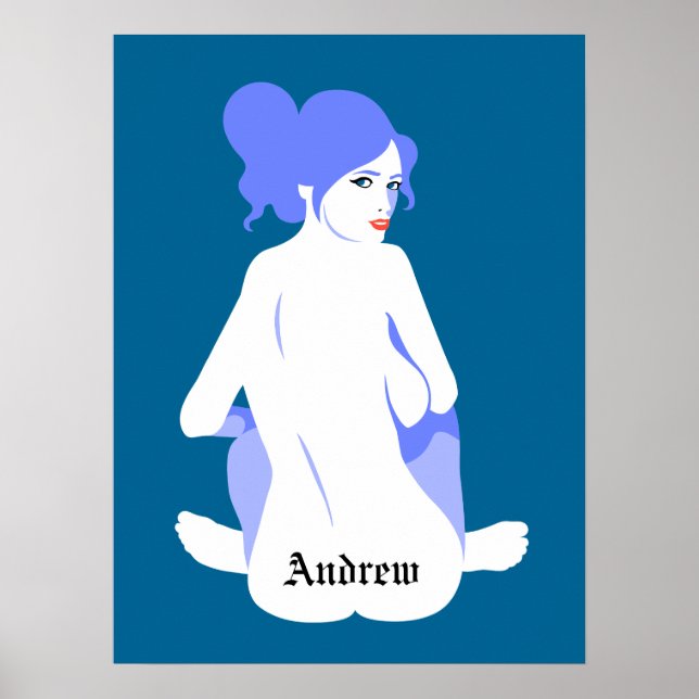 Póster Poster de los hombres con sello de tránsito person (Frente)