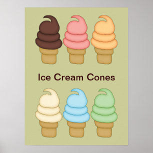 Póster Poster De Los Huesos De Helado Cream