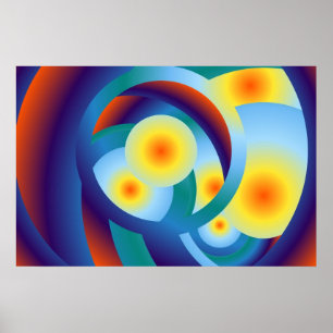 Póster Poster de los orbes del arco iris