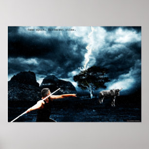 Póster Poster de los orígenes de la jabalina