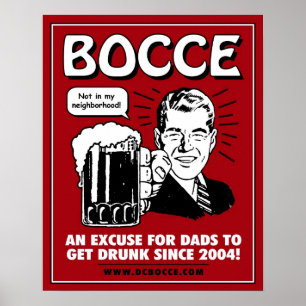 Póster Poster de los papás de Bocce - rojo