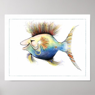 Póster Poster de los pescados de la fantasía: Bacalao