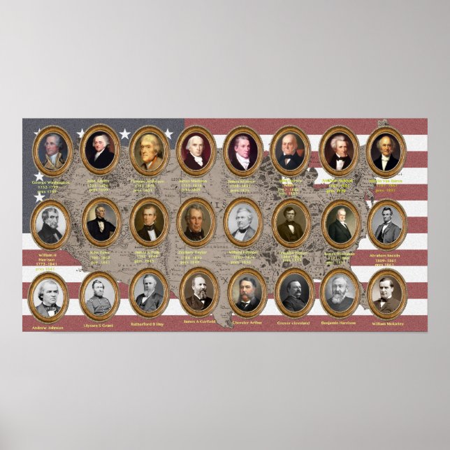 Póster Poster de los Presidentes de EE.UU. (Frente)