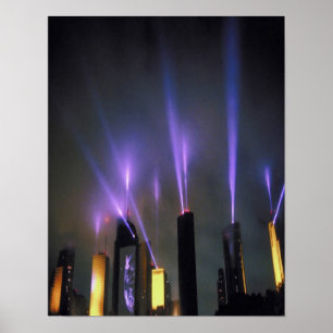 Póster poster de los proyector-en-rascacielos