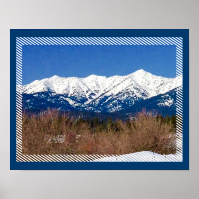 Póster Poster de los sueños de montaña Snowmobile (Frente)