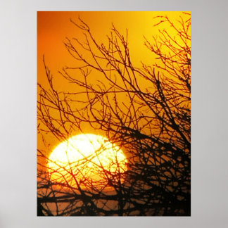 Póster Poster de los tragaluces del atardecer