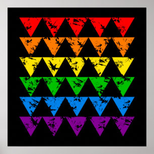 Póster Poster de los Triángulos de Arcoiris - personaliza