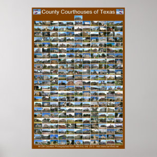 Póster Poster de los tribunales del condado de Texas