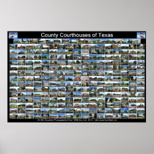Póster Poster de los tribunales del condado de Texas