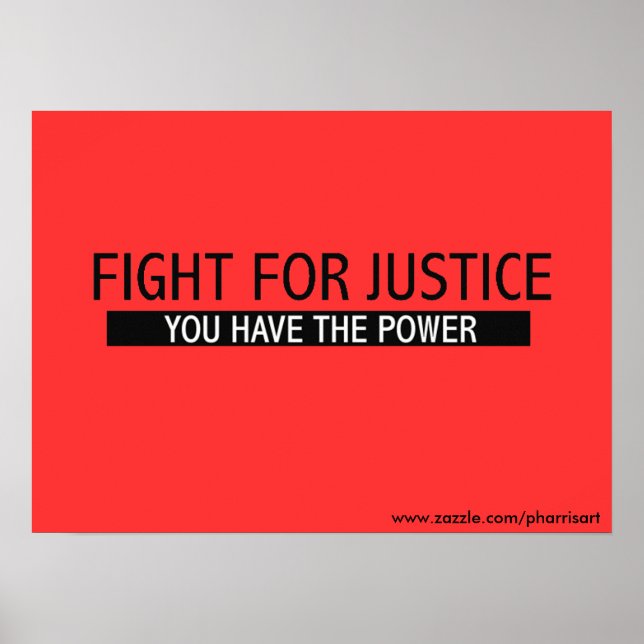 Póster Poster de lucha por la justicia (Frente)