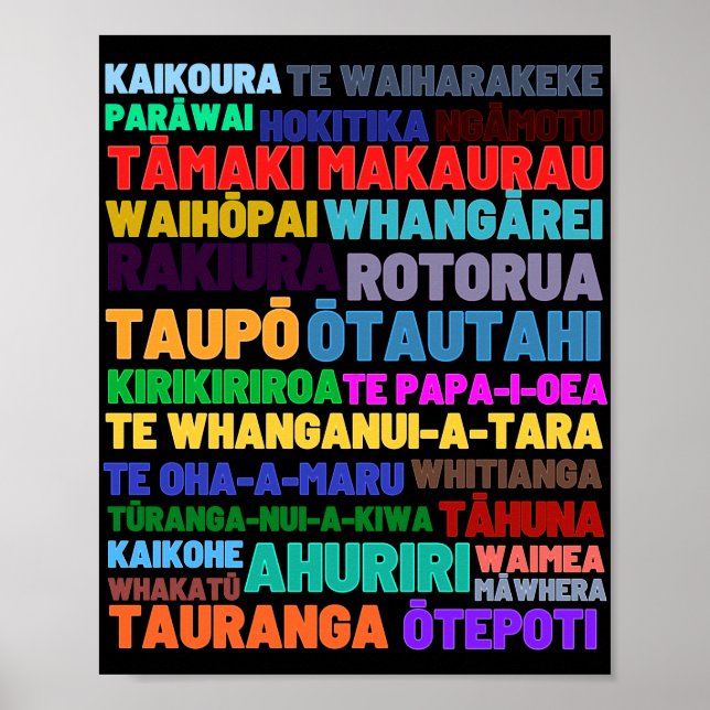 Póster Poster de lugares de vacaciones y de casa de Nueva (Frente)