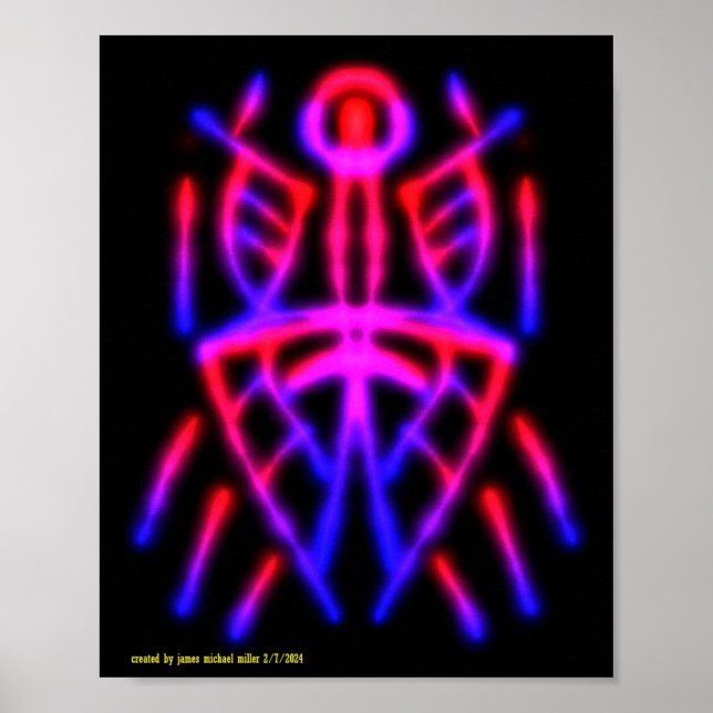 Póster Poster De Luz Negra Por James Michael Miller (Frente)