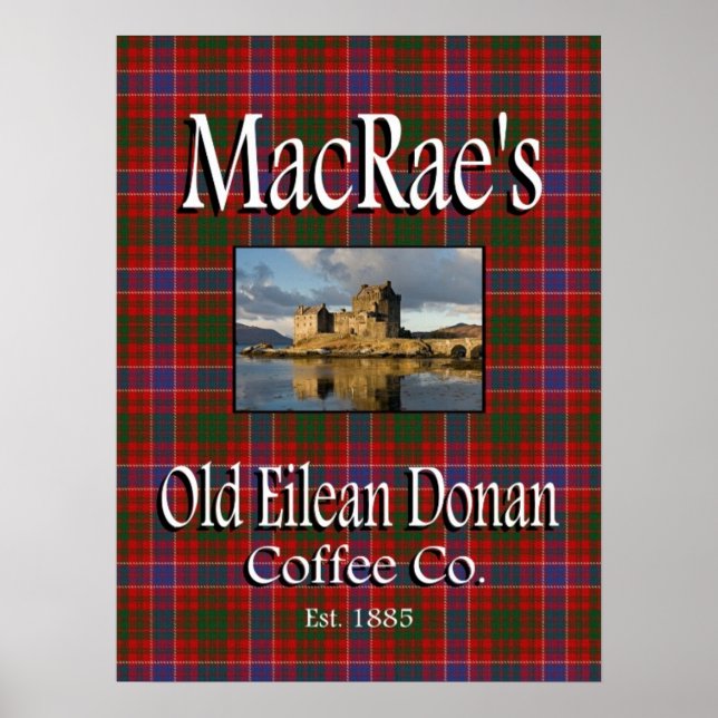 Póster Poster de MacRae y Old Eilean Donan Coffee Co. (Frente)
