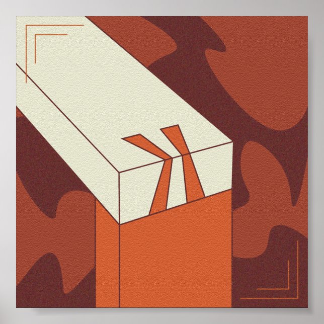 Póster Poster de madera de madera de conjunto Gráfico (Frente)