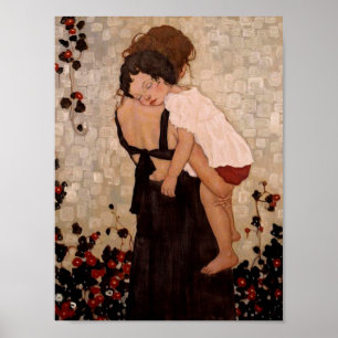 Póster Poster de madre e hijo