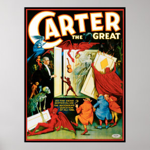 Póster Poster de magia de época, Magicián Carter el Grand