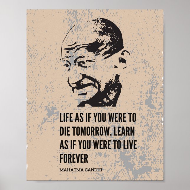 Póster Poster de Mahatma Gandhi (Frente)