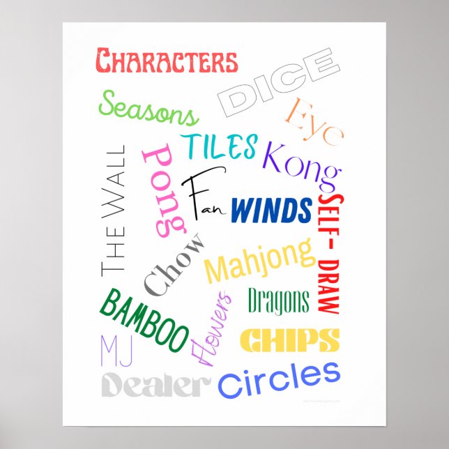 Póster Poster de Mahjong Words (Frente)