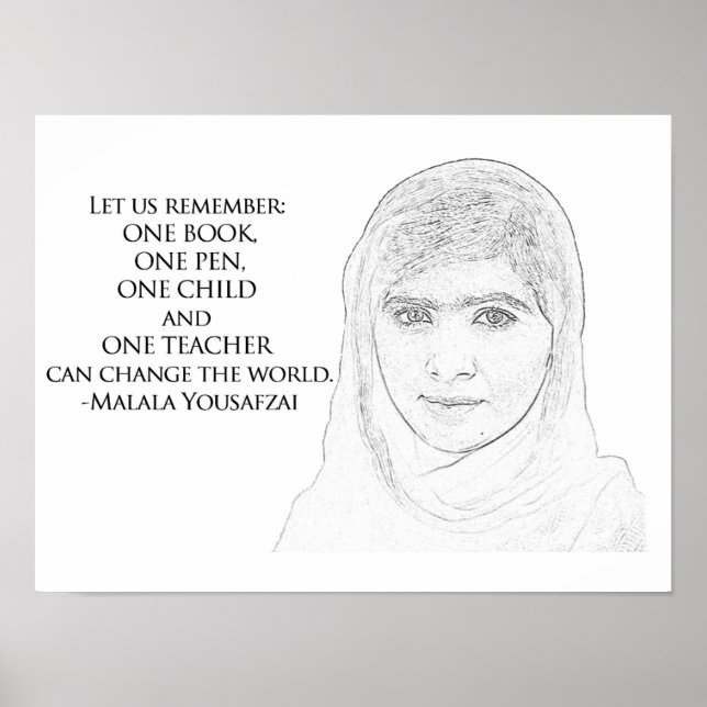 Póster Poster de Malala Yousafzai (Frente)