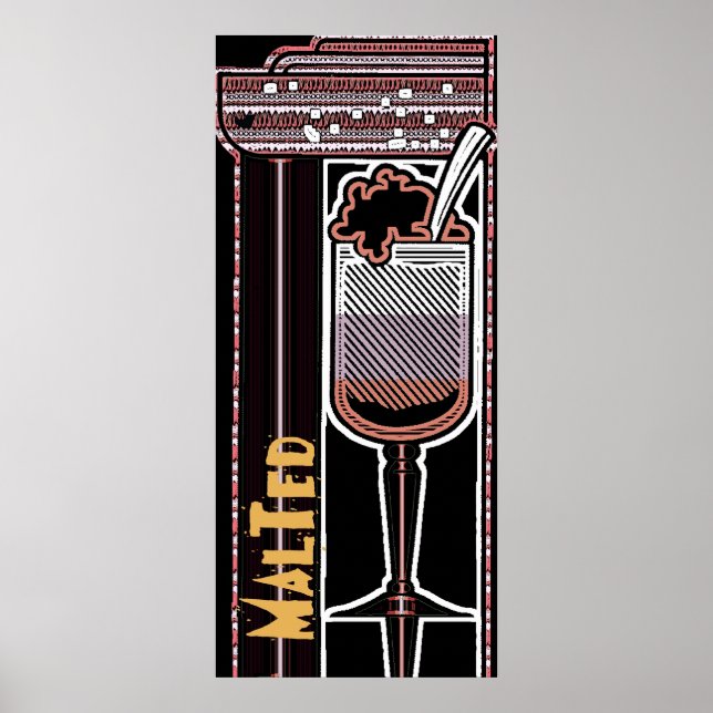 Póster poster de malt shop (Frente)