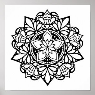 Póster Poster de Mandala para colorear a adultos