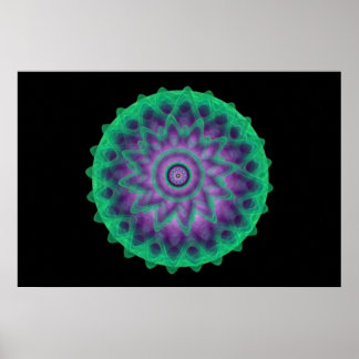 Póster Poster de Mandala Verde