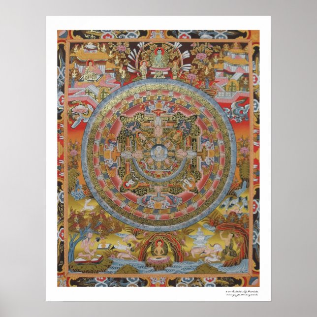 Póster Poster de Mandala Vida de Buda (Frente)