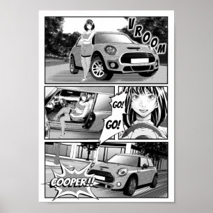 Póster Poster de Manga Mini Cooper