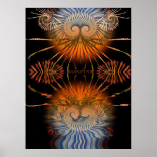Póster Poster de manifiesto fractal