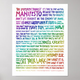 Póster Poster de manifiesto inperfeccionista - Blanco arc
