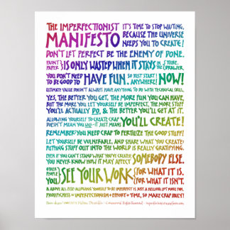 Póster Poster de manifiesto inperfeccionista - Blanco arc