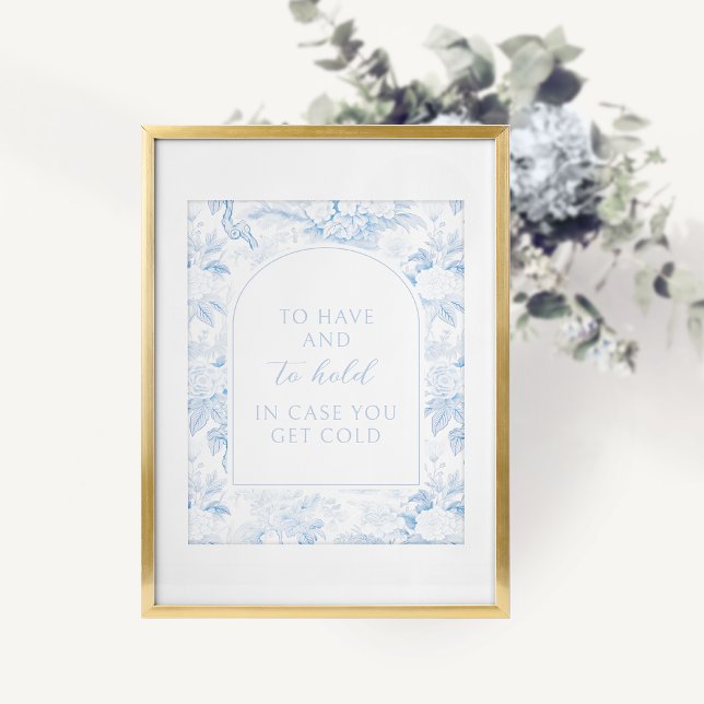 Póster Poster de manta de boda floral de porcelana azul b (Subido por el creador)
